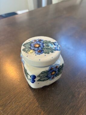 Polish Pottery Small bowl with lid